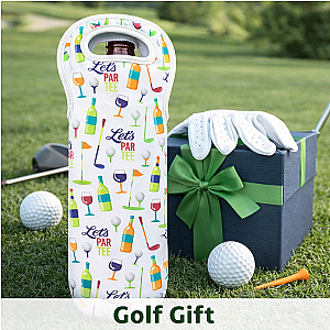 Golf Let's Par Tee Wine Tote
