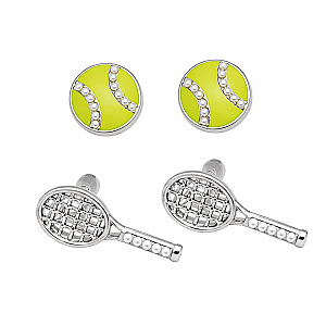 Tennis Pearl Earring 2pc Set