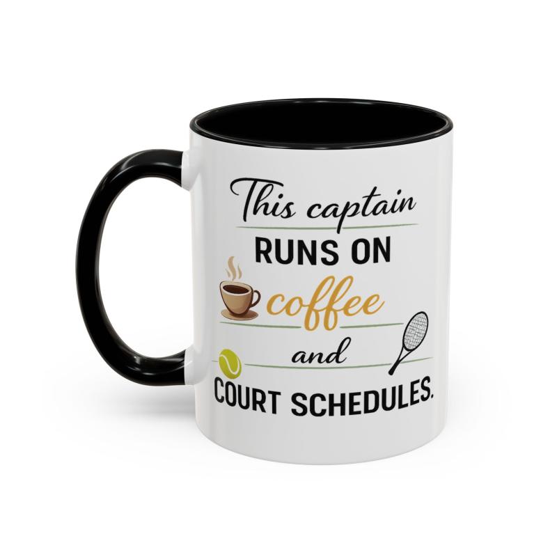 Tennis Captain Coffee Mug - Court Schedules