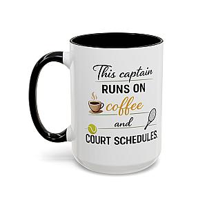 Tennis Captain Coffee Mug - Court Schedules