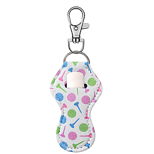 Golf Lip Balm Holder Keychain