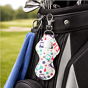 Golf Lip Balm Holder Keychain