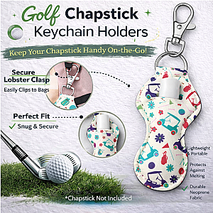 Golf Lip Balm Holder Keychain