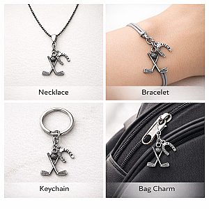 Golf Lucky Horseshoe Clip on Charm