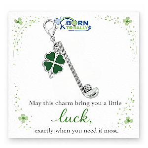 Golf Lucky Clover Clip on Charm