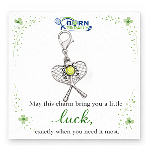 Tennis Horseshoe Good Luck Clip On Charm