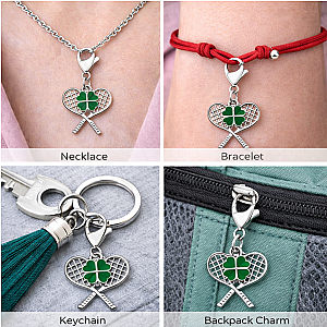 Tennis Clover Lucky Clip on Charm