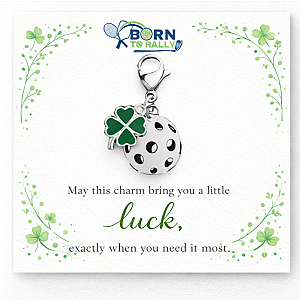 Pickleball Clover Clip on Charm