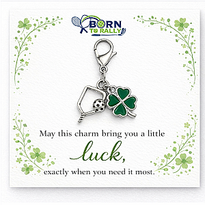 Pickleball Clover Clip on Charm