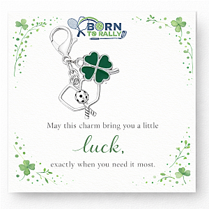 Pickleball Clover Clip on Charm