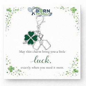Pickleball Clover Clip on Charm