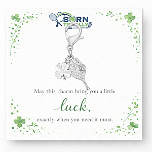 Pickleball Clover Lucky Clip on Charm