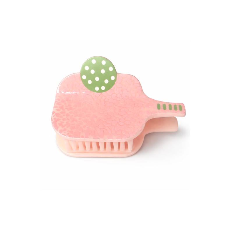Pink Pickleball Hair Clip