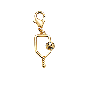 Gold Pickleball Paddle Clip On Charms