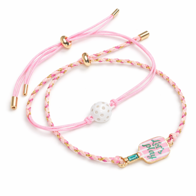 Pickleball Let's Play 2pc Bracelet Set