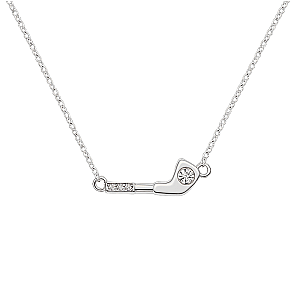 Wining Round Golf CZ Pendant Necklace