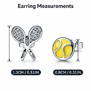 Courtside Tennis Stud Earrings