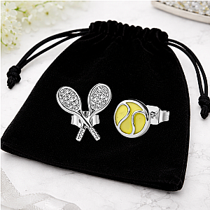 Courtside Tennis Stud Earrings