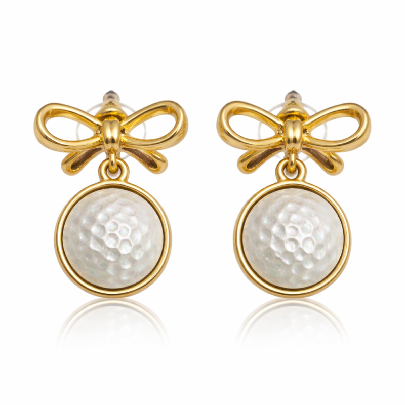 Golf Bow Earrings