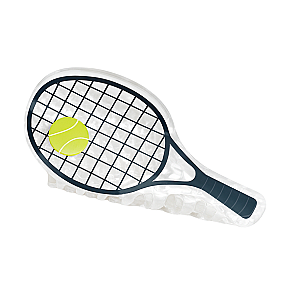 Tennis Racket Hair Claw Clip