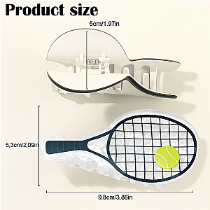 Tennis Racket Hair Claw Clip