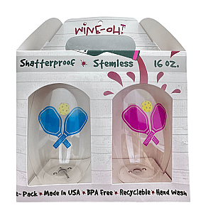 Dink Responsibly Pickleball Wine Tote & Glasses Gift Set