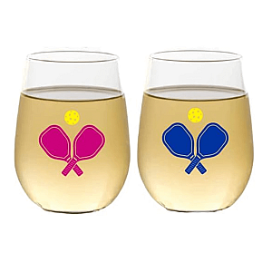 Dink Responsibly Pickleball Wine Tote & Glasses Gift Set