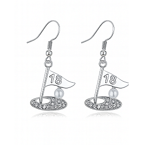 Golf Flag Earrings - Pick Color