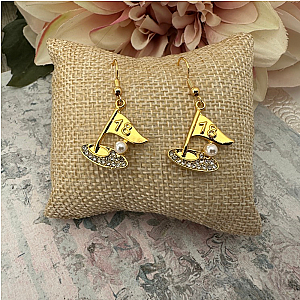 Golf Flag Earrings - Pick Color
