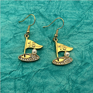 Golf Flag Earrings - Pick Color