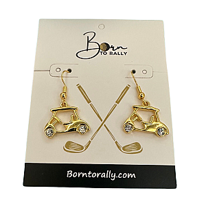 Golf Cart CZ Earrings