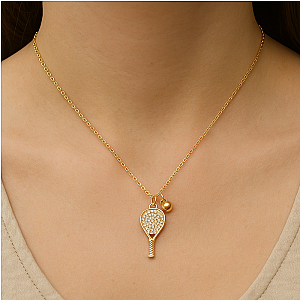Padel Gold CZ Necklace