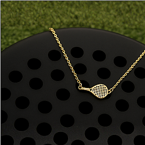 Padel Gold Connector CZ Necklace
