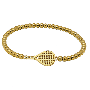 Padel Gold Beaded CZ Bracelet