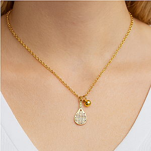 Padel Gold Hanging Necklace