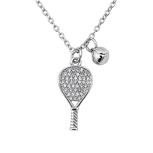 Padel Silver CZ Necklace