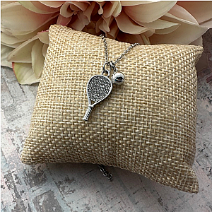 Padel Silver CZ Necklace