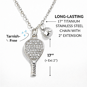 Padel Silver CZ Necklace