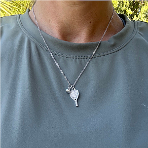 Padel Silver CZ Necklace
