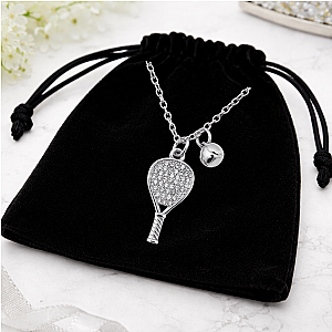 Padel Silver CZ Necklace