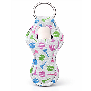 Golf Ball Chapstick Holder Keychain