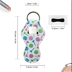 Golf Ball Chapstick Holder Keychain