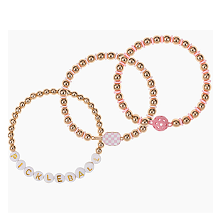 Pickleball Enamel Stretch Bracelet 3pc Set