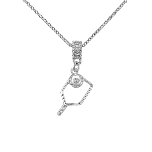 Pickleball CZ Bail Pendent-Pick Color