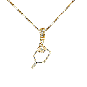 Pickleball CZ Bail Pendent-Pick Color