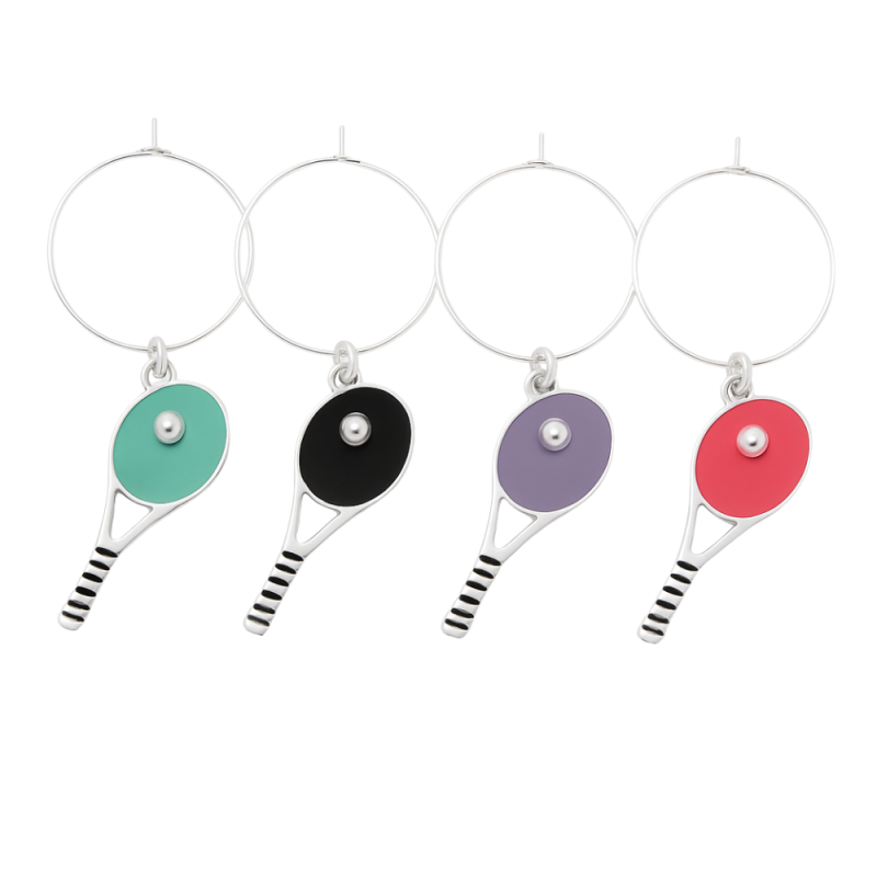 Tennis Racket Wine Charms