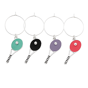 Tennis Racket Wine Charms