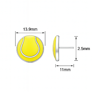 Tennis Ball Stud Earrings