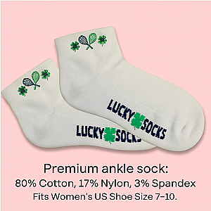 Tennis Embroidered Lucky Socks