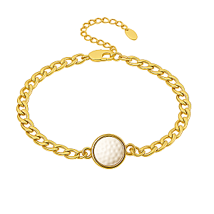 Gold Curb Chain Golf Club Bracelet